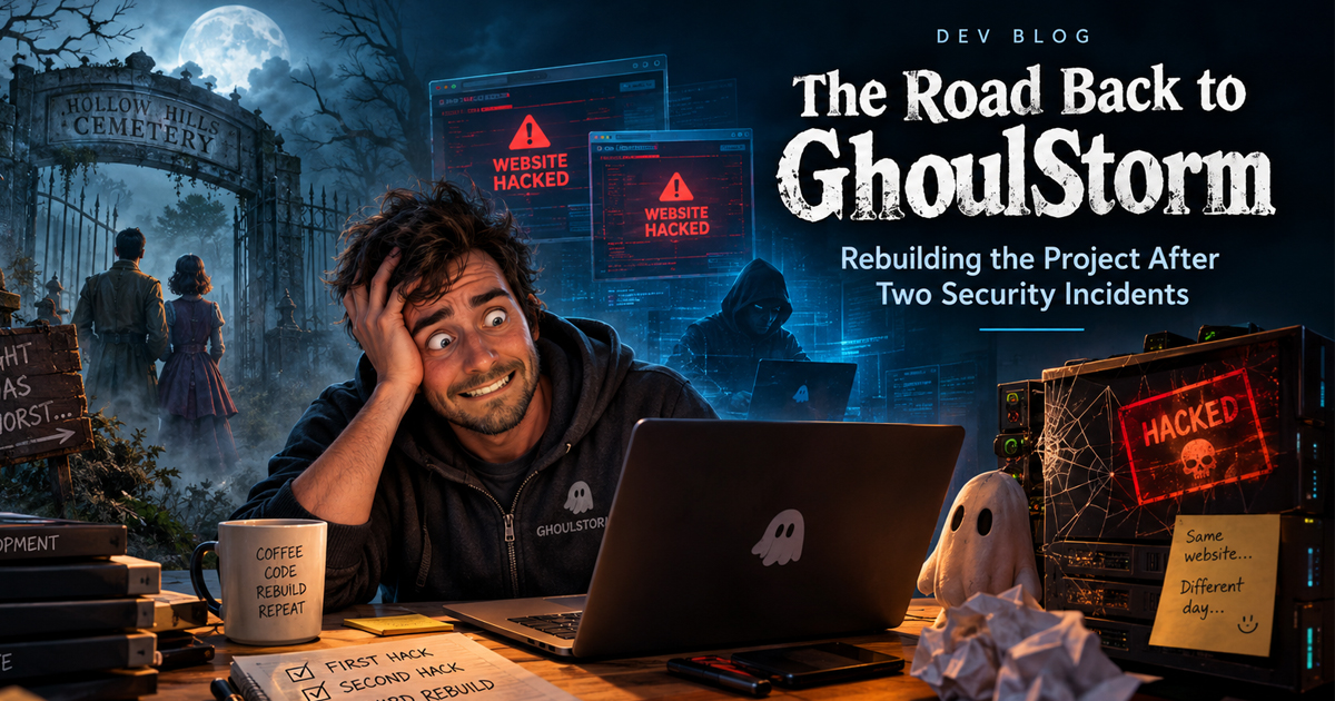 The Road Back to GhoulStorm: Rebuilding the Project After Two Security Incidents